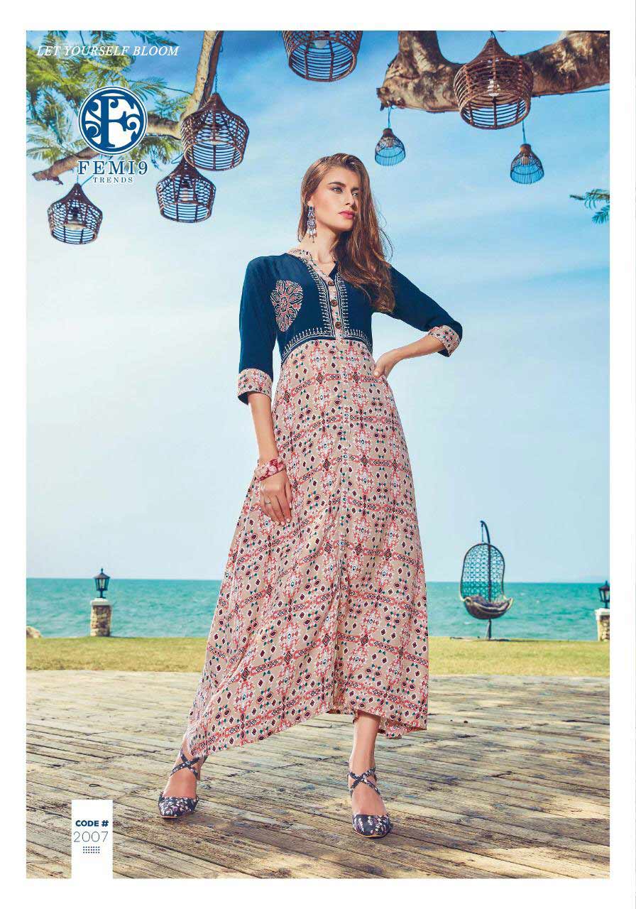 Fizzah Vol-2 Femi9trends Print Embroidery Kurtis Set Fizzah Vol-2 Femi9trends Print Embroidery Kurtis Set